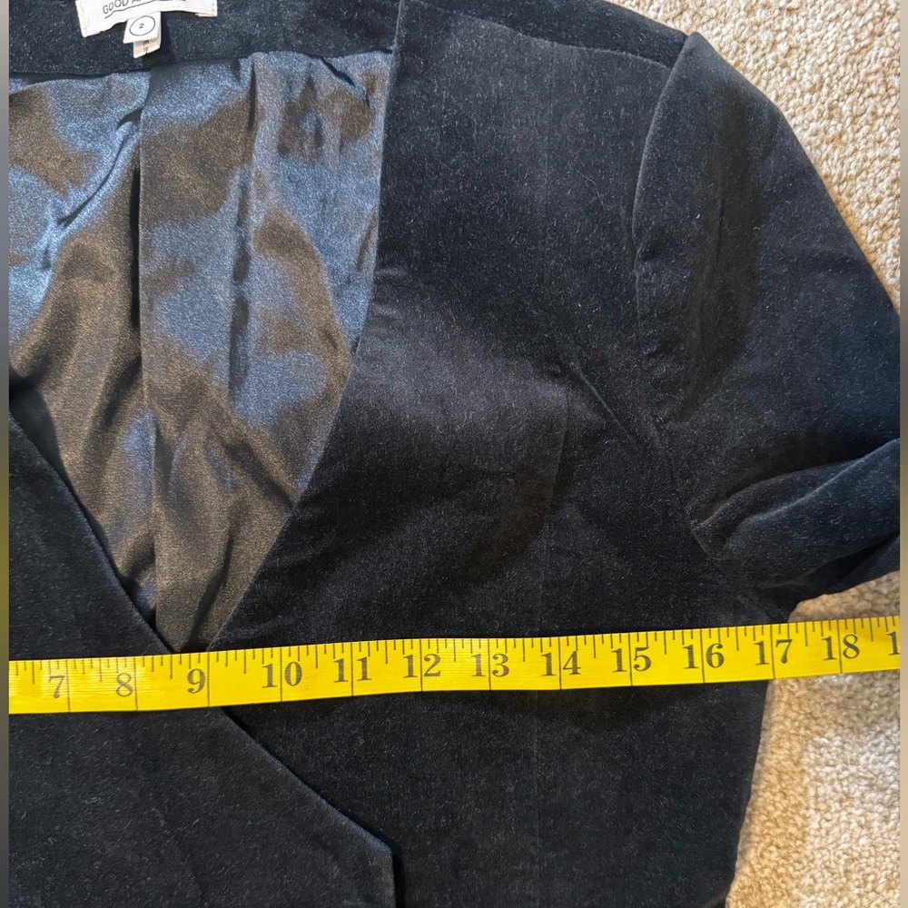 EUC Good American Velvet Double Breasted Boss Blazer Dress Size 2 - Picture 15 of 16